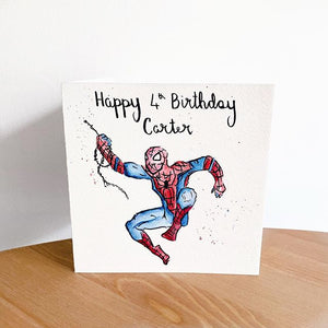 Personalised Spiderman Card