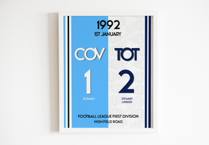 1992 Coventry City V Tottenham Hotspur Print