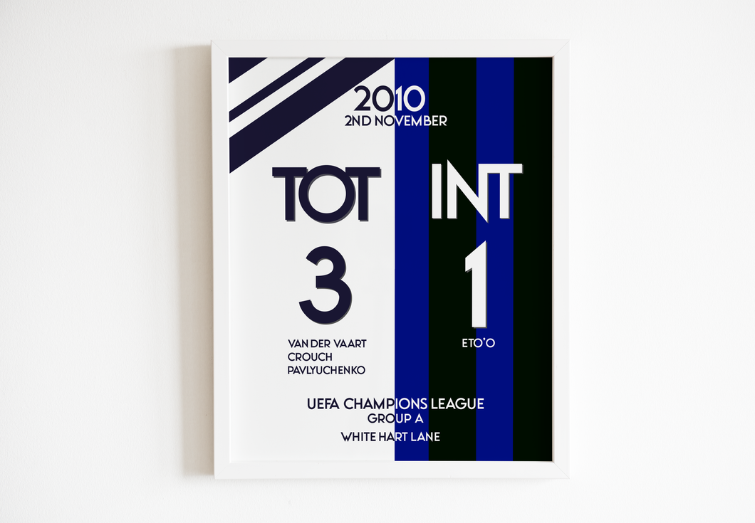 2010 Tottenham Hotspur V Inter Milan UCL Print