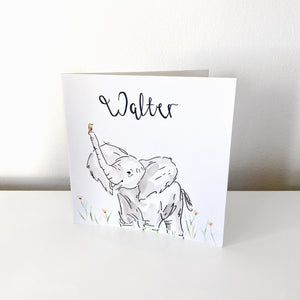 Personalised Elephant Card