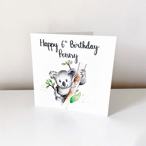 Personalised Koala Bear Card