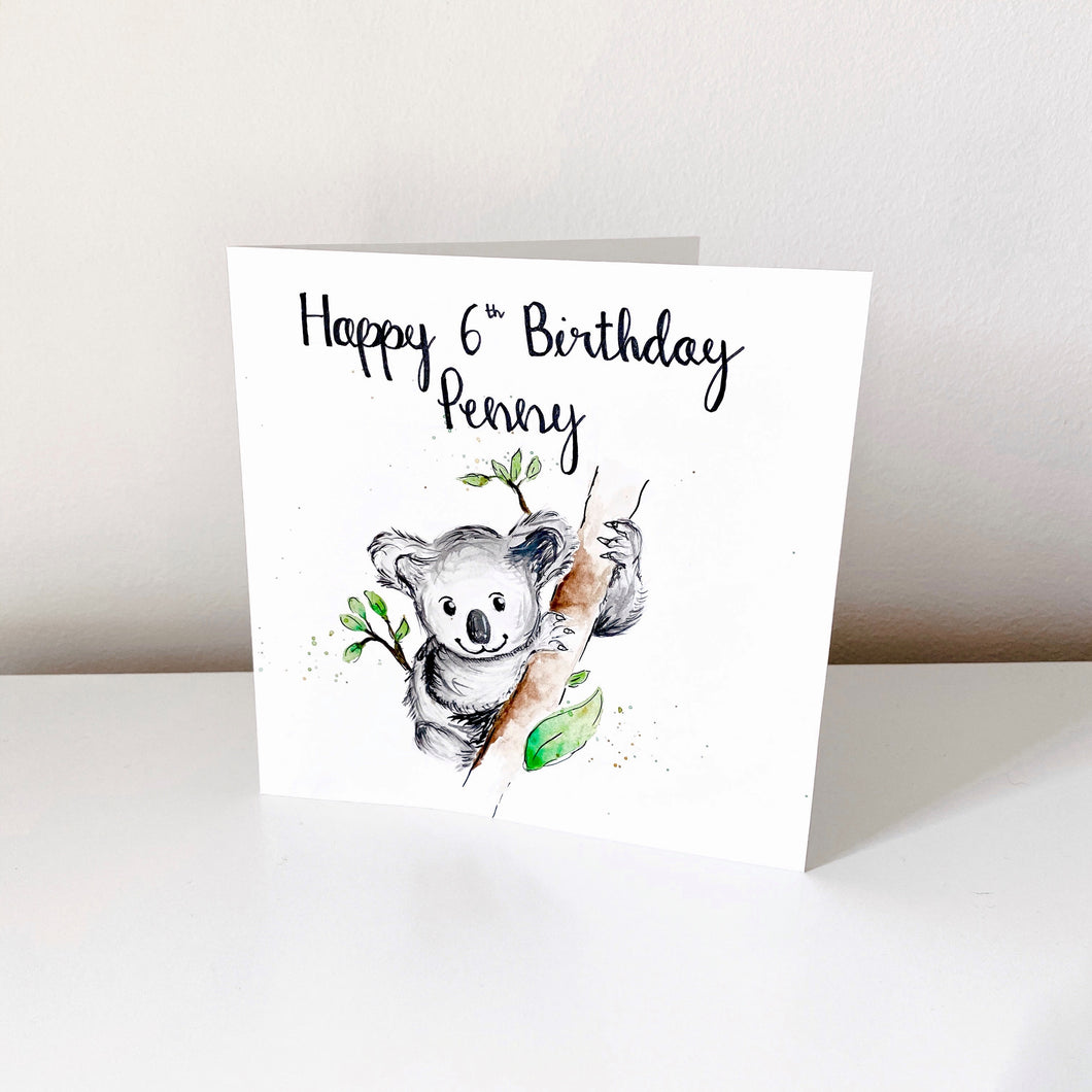 Personalised Koala Bear Card