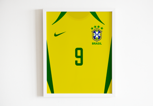 Brazil 2002 Home Shirt Print